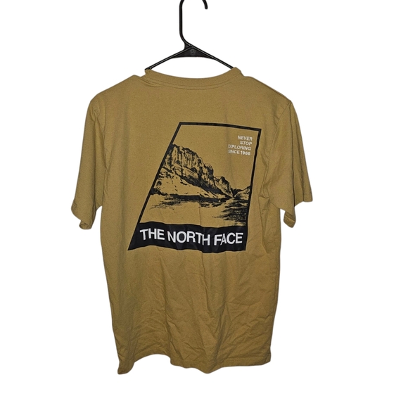 The North Face "Never Stop Exploring" Tee Shirt-Mens-Small-Tan - Picture 4 of 7